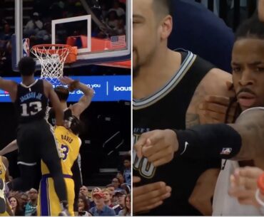 Ja Morant Reacts to Jaren Jackson Jr.-Anthony Davis Poster Dunk 😳