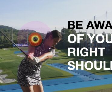 Be Aware of Your Right Shoulder - Golf with Michele Low