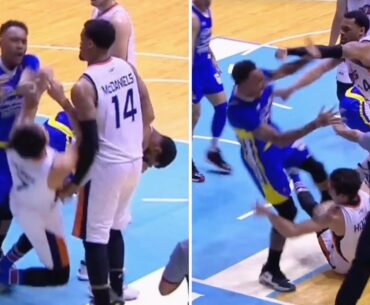 Abueva Fights Hodge & turns to Craziest brawl of the year! gotta be Fined a lot!