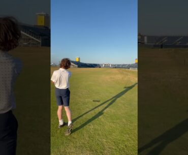 Titleist 6-Iron into the 18th Hole at Royal Liverpool 2023 Open avenue #golfswing #golf #golflinks