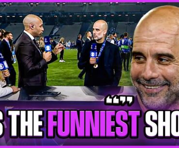 Pep Guardiola is a fan of Kate Abdo's intros & chats UCL win with Henry! 🤩
