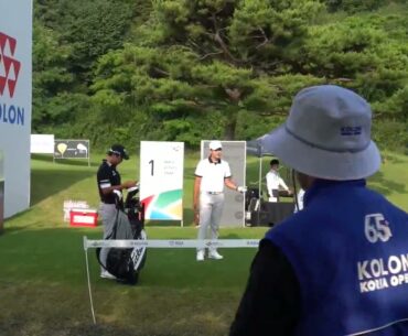 KPGA 코오롱한국오픈골프선수권대회  kolon korea open 4R 1번홀 이상희 lee Sanghee 최영준 Choi Youngjun 프로  korea pro golf