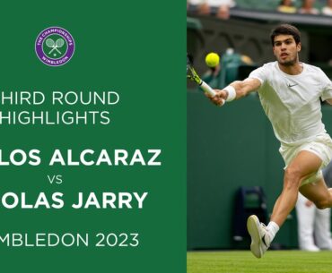 Carlos Alcaraz vs Nicolas Jarry | Third Round Highlights | Wimbledon 2023