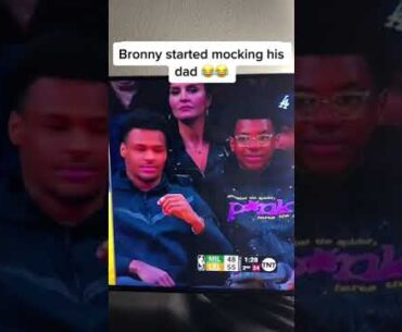 Bronny started to mock his dad 🤣#shorts