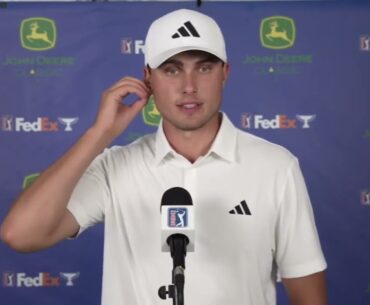 Ludvig Aberg  · Round 2 · Swedish Interview · 2023 John Deere Classic · PGA Tour