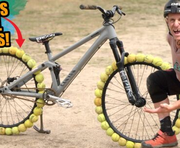 TENNIS BALL TYRES ON MY MOUNTAIN BIKE!
