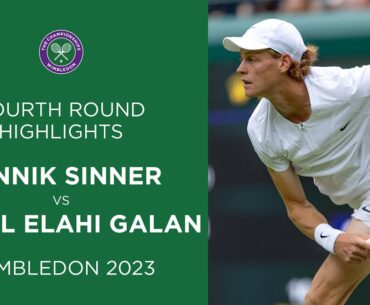 Jannik Sinner vs Daniel Elahi Galan | Fourth Round Highlights | Wimbledon 2023