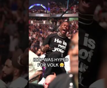 Izzy was fired up when Volk won 😤 #UFC290