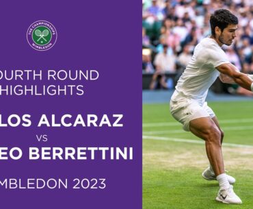 Carlos Alcaraz vs Matteo Berrettini: Fourth Round Highlights | Wimbledon 2023