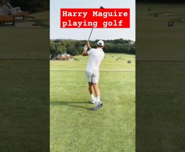 Harry Maguire playing golf