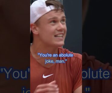 Holger Rune goes off an ump and Djok loves it