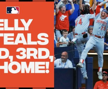 Elly De La Cruz stole THREE BASES in the span of two pitches!
