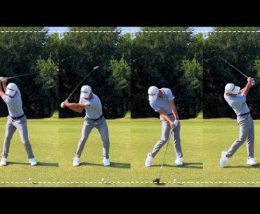 Collin Morikawa Driver & Iron Swing Sequence (Slow Motion)