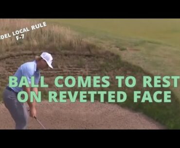 Ball at Rest on Revetted Bunker Face - Golf Rules Explained