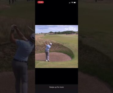 Sam Burns wild bunker shot at Scottish Open! #samburns #scottishopen #golf