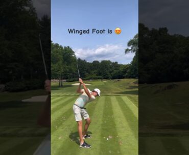 Un FADE argentino 🇦🇷 en WINGED FOOT ⛳️🤩 by Mati Baccola #golf #golfswing #shorts