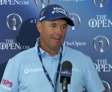 Padraig Harrington Flash Interview Friday Day 2 2023 The Open Championship © The Open