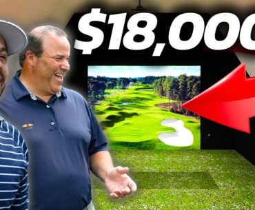 We Surprised him with an EPIC Home Golf Simulator!