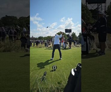 Henrik Stenson - Long iron - Rear view. 11th tee. The Open Championship, Round 1 Thursday