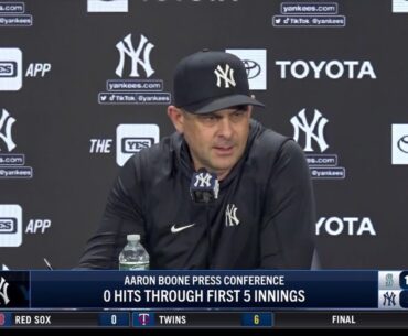 Aaron Boone analyzes Domingo Germán's outing against Seattle