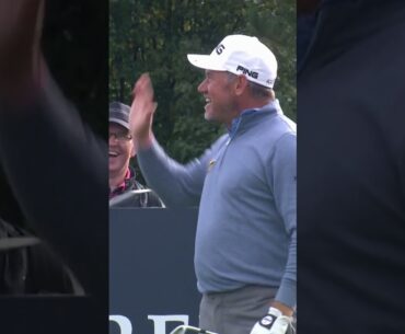 Lee Westwood making a great hole in one during the #dunhilllinks