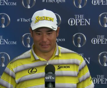 Hideki Matsuyama Flash Interview Sunday Day 4 2023 The Open Championship © The Open