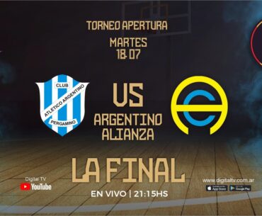 En Directo - Final Torneo Apertura  - primer partido   - Argentino vs Alianza