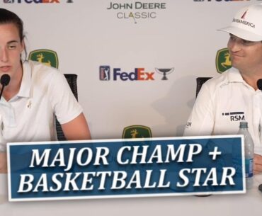 Golf Major Champion + Basketball Star Join Forces- Caitlin Clark & Zach Johnson at John Deere