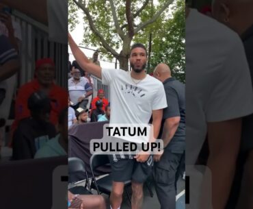 Jayson Tatum Pulled Up To #NYvsNY 👀 | #Shorts