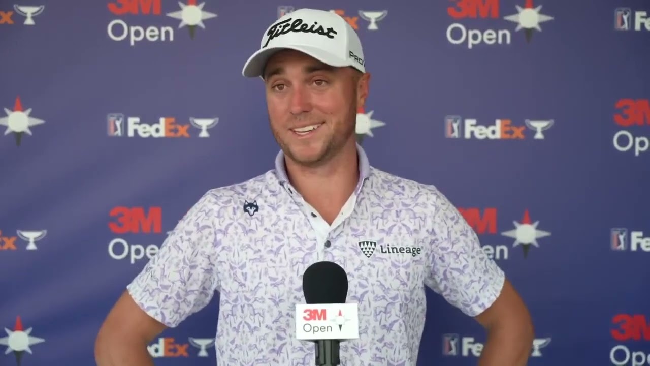 Justin Thomas Thursday Flash Interview 2023 3M Open Justin Thomas Thursday Flash Interview 2023 3M Open
