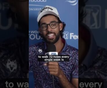 Akshay Bhatia gets emotional talking about his girlfriend after his first PGA win #shorts #golf