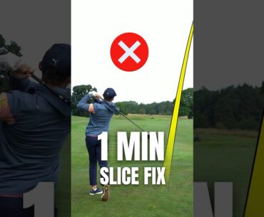 SLICE FIX IN UNDER 1 MINUTE #golf #golftips #golfinstruction #golfswing #alexelliottgolf