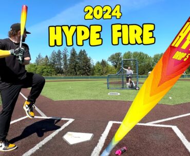 Hitting with the 2024 EASTON HYPE FIRE | USSSA Baseball Bat Review (new exit velo record)