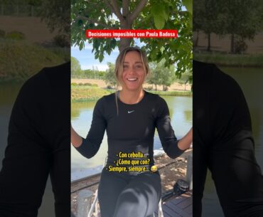 Paula Badosa: “¿Djokovic o Nadal?” 🧐 Reto Decisiones imposibles 😂 #shorts #tenis