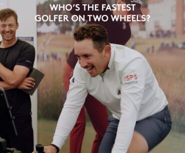 Can golfers beat a professional cyclist?