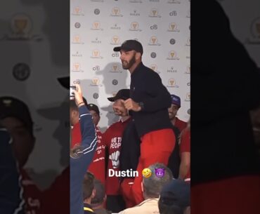 Dustin Johnson Showing His Moves On Tour 😈🤣 #shorts