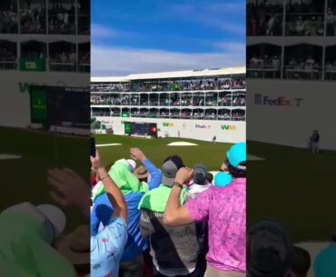 Here Come The Leaders to The 16th Hole at Waste Management Open! | #Golf