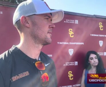Lincoln Riley updates health status of Raesjon Davis & Romello Height after USC camp practice No. 4