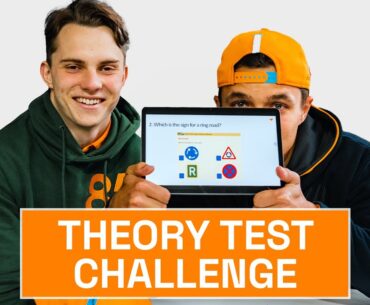 Lando Norris and Oscar Piastri take on the British Driving Theory Test