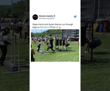 Najee Harris and Jaylen Warren going through #Steelers OTAs RB drills! 👀💪 #nfl