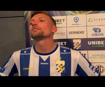 Sebastian Eriksson blir förbannad på Otto Rosengren under intervjun