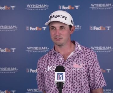 JT Poston Saturday Day 3 Flash Interview 2023 Wyndham Championship © PGA Tour