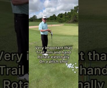 Very important for the trail arm to rotate on the back swing on a pitch shot.