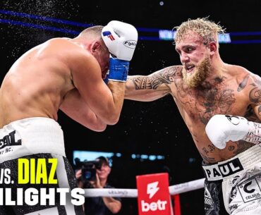 JAKE PAUL VS NATE DIAZ Fight Highlights