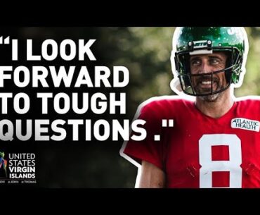 Aaron Rodgers Training Camp Press Conference (8/1) | New York Jets