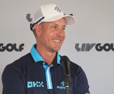 Henrik Stenson Wednesday Press Conference 2023 LIV Golf Bedminster © LIV Golf