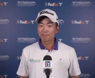 Michael Kim Sunday Day 4 Flash Interview 2023 Wyndham Championship © PGA Tour