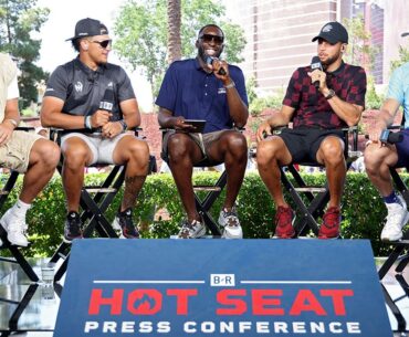 Stephen Curry, Klay Thompson, Patrick Mahomes, Travis Kelce Interview | Hot Seat Press Conference