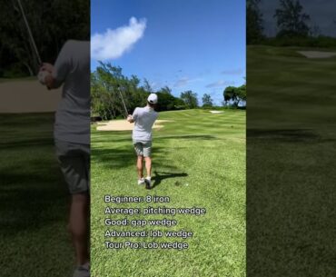 What club golfers hit from 100 yards