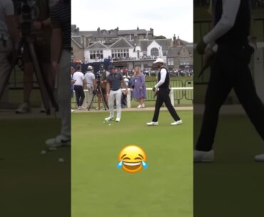 Tiger Woods JOKES with Rory on the putting green #golf #shorts